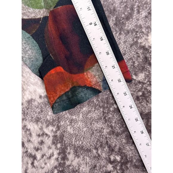 M Square By Neetu Malik Top 2 / US 12 - 14 Womens Printed Gauze Button Shirt - Picture 5 of 8